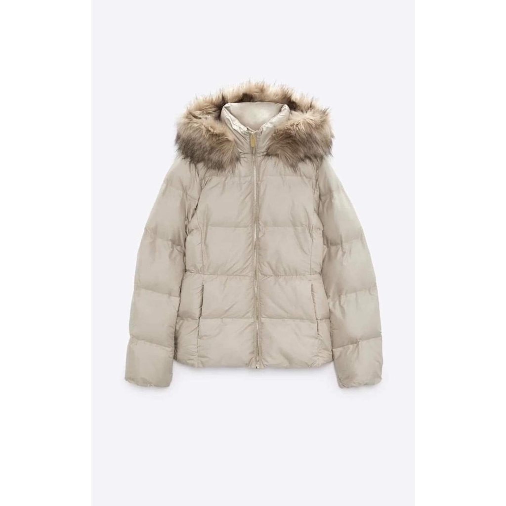 Áo phao có mũ nữ Zara