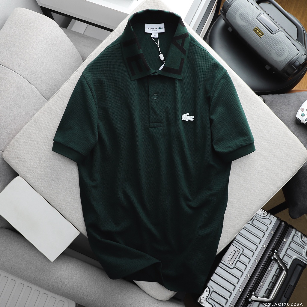 [ XUẤT DƯ ] Áo thun polo nam cỗ chữ, chất vải pique cao cấp, logo silicon LC389
