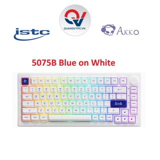 Bàn phím cơ AKKO 5075B Plus Blue on White (Multi-modes / RGB / Hotswap / Gasket mount) CHÍNH HÃNG