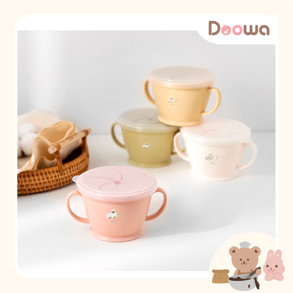 Cốc Đựng Nước, Đồ Ăn Cho Bé Có Tay Cầm NON - SPILL SNACK CUP Chính Hãng TGM Có Nắp Đậy Chống Đổ