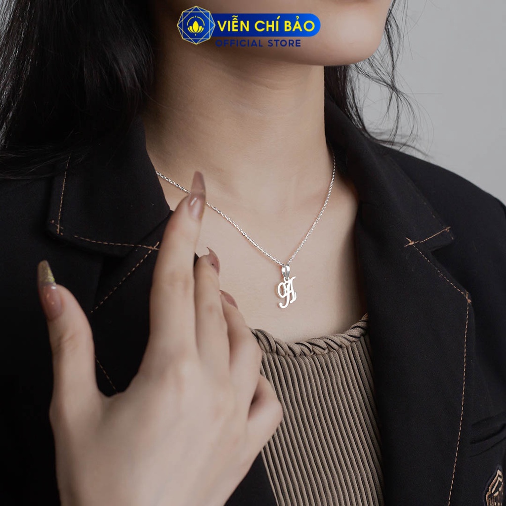 Dây chuyền bạc nữ Mặt Chữ A chất liệu bạc 925 thời trang phụ kiện trang sức Viễn Chí Bảo D400670