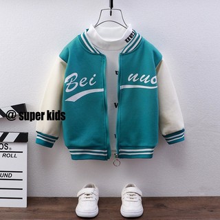 SUPER KIDS Áo Khoác Thể Thao Thời Trang Xuân Thu Cho Bé