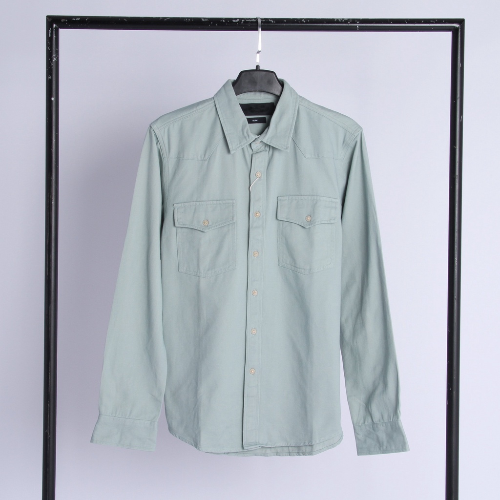 Áo sơ mi dài tay form rộng kaki DICYDE AV.D.DCD.03 cao cấp