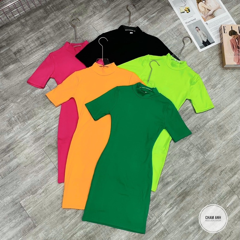 Váy Ôm Body Dáng Ngắn Cổ Tròn Siêu Quyến Rũ Cá Tính Mã CH26