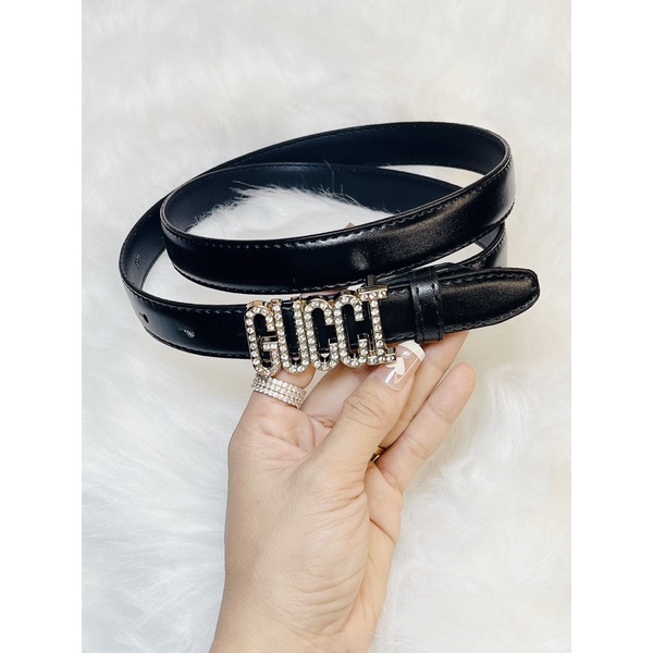 Thắt lưng nữ - dây nịt nữ - dây lưng Chữ Đính Đá GC Gu Cì