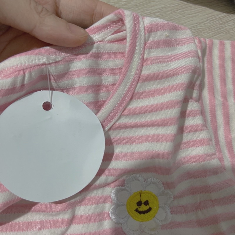 Bộ thun kẻ cotton mặc nhà cho bé gái