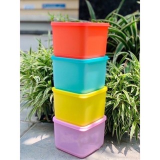 Bộ hộp bảo quản thực phẩm small square round 4 hộp