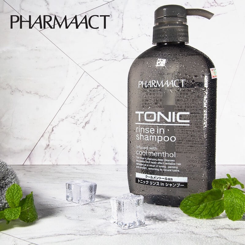 Dầu Gội Đầu Cho Nam Pharmaact Tonic Bạc Hà Rinse In Shampoo Nhật Bản 550ml mẫu mới