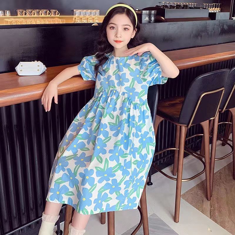 Đầm Công Chúa Dáng Chữ A Họa Tiết Hoa Thời Trang Mùa Hè 2023 Cho Bé Gái 5-7 - 9-11 - 13-15 Tuổi