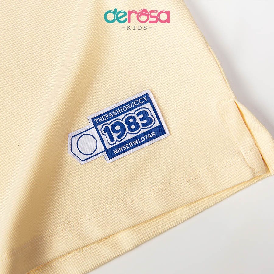 Áo thun cho bé trai DEROSA KIDS kiểu dáng polo cổ trụ từ 2 - 6 tuổi ZSK23-046A