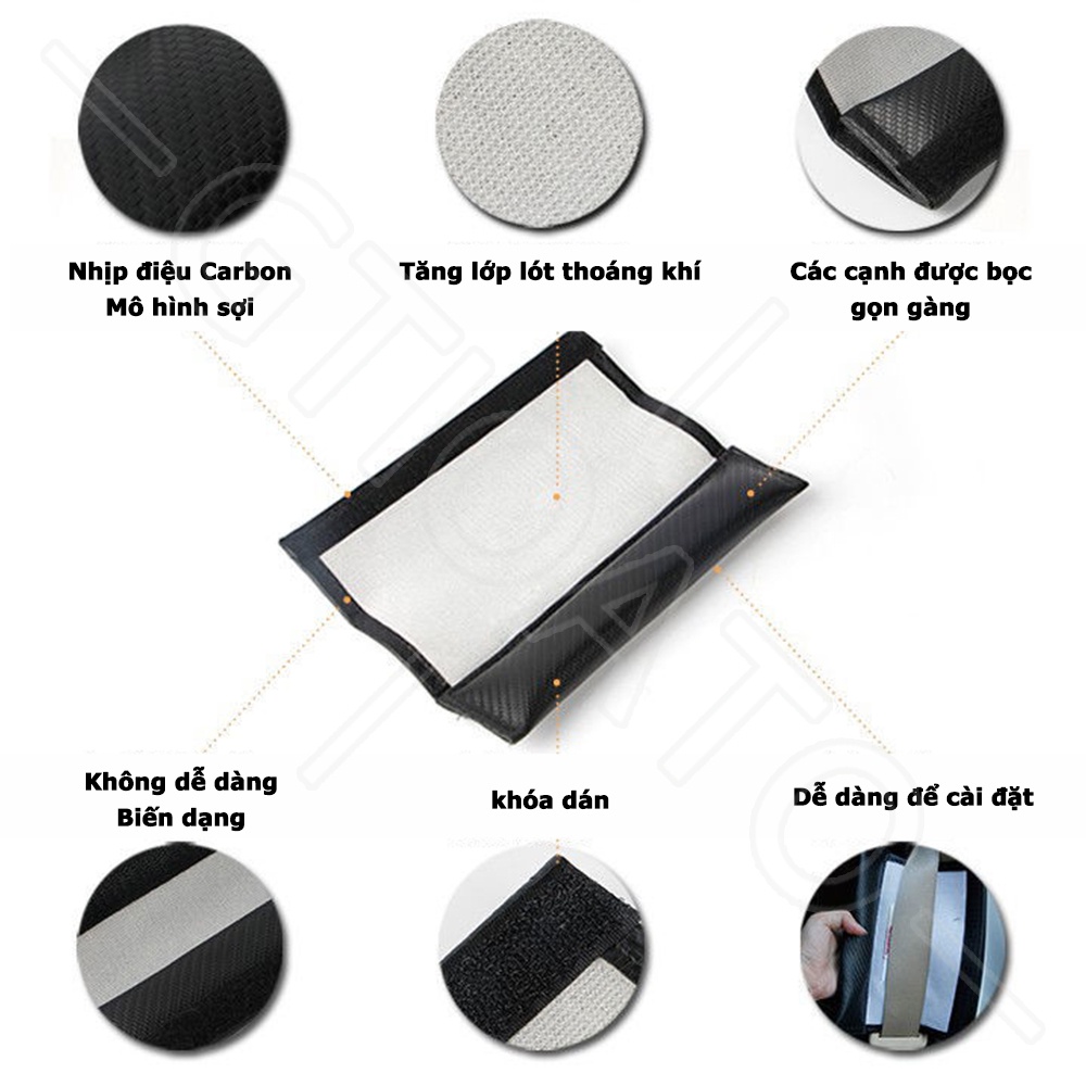 GTIOATO Sợi Carbon DâY Đai An ToàN Ô Tô CàI DâY An ToàN Ô Tô BọC DâY An ToàN Xe HơI Phụ Kiện Oto Trang Trí Oto Phụ KiệN BêN Trong Ô Tô Cho Volvo XC60 S90 XC90 S60 XC40 V60 V90