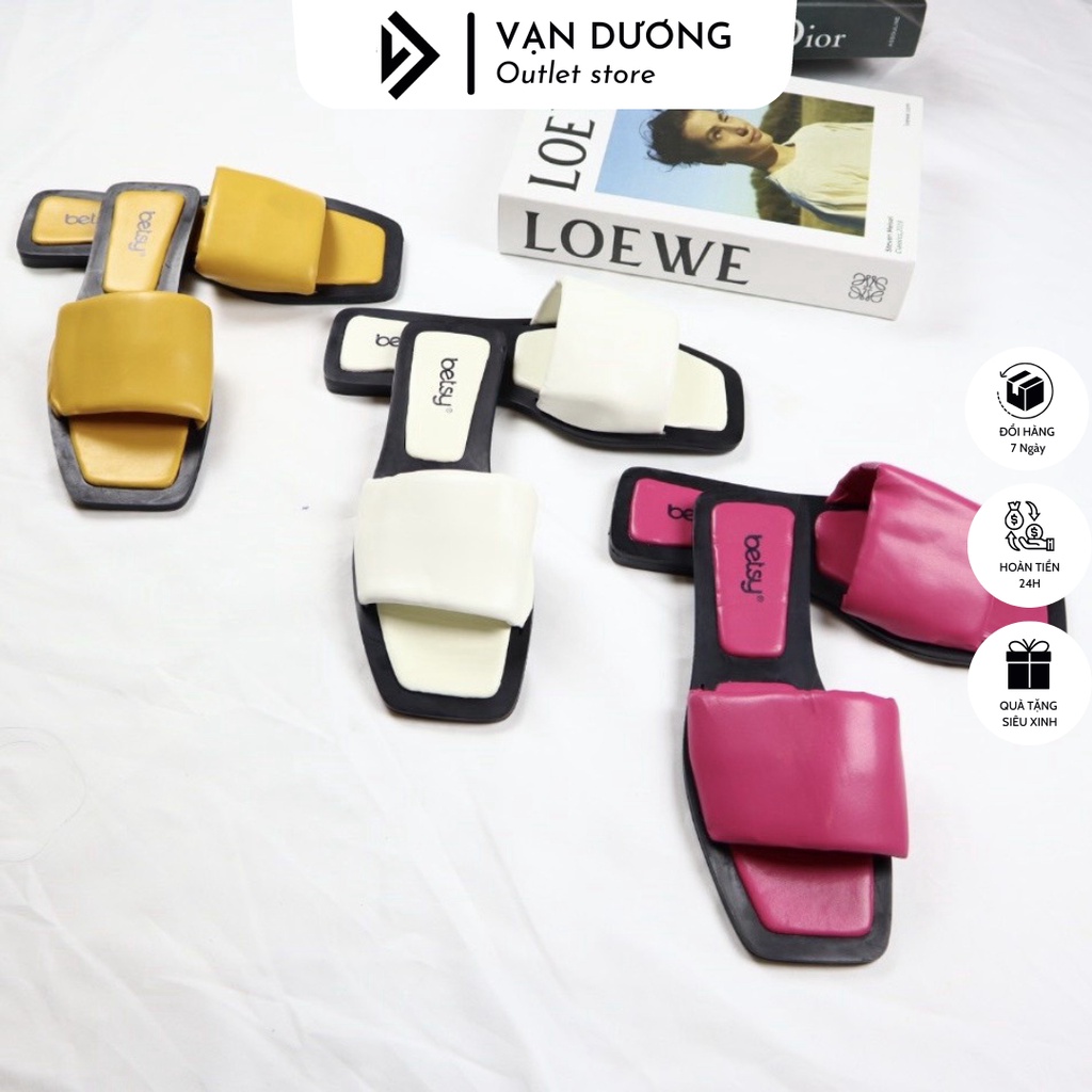 Dép Bệt Nữ Quai Ngang Besty 3 Màu Đế Độn. DB