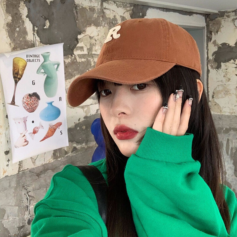 Nón Lưỡi Trai Vải Nam Nữ Thể Thao Thêu Chữ R Thời Trang Ulzzang - TRIEUVY