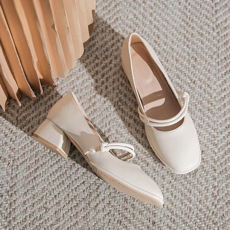 Giày cao gót Mary Jane giày da nhỏ giày nữ lolita