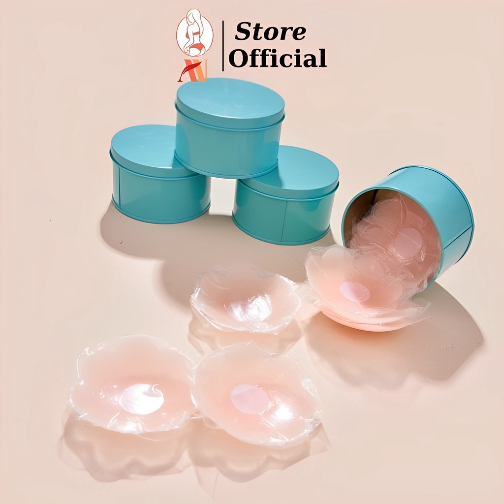 Set 5 Cặp Dán Ti Silicon Che Nhũ Hoa Có Thể Tái Sử Dụng Nhiều Lần AN Không Dây Nâng Ngực 999