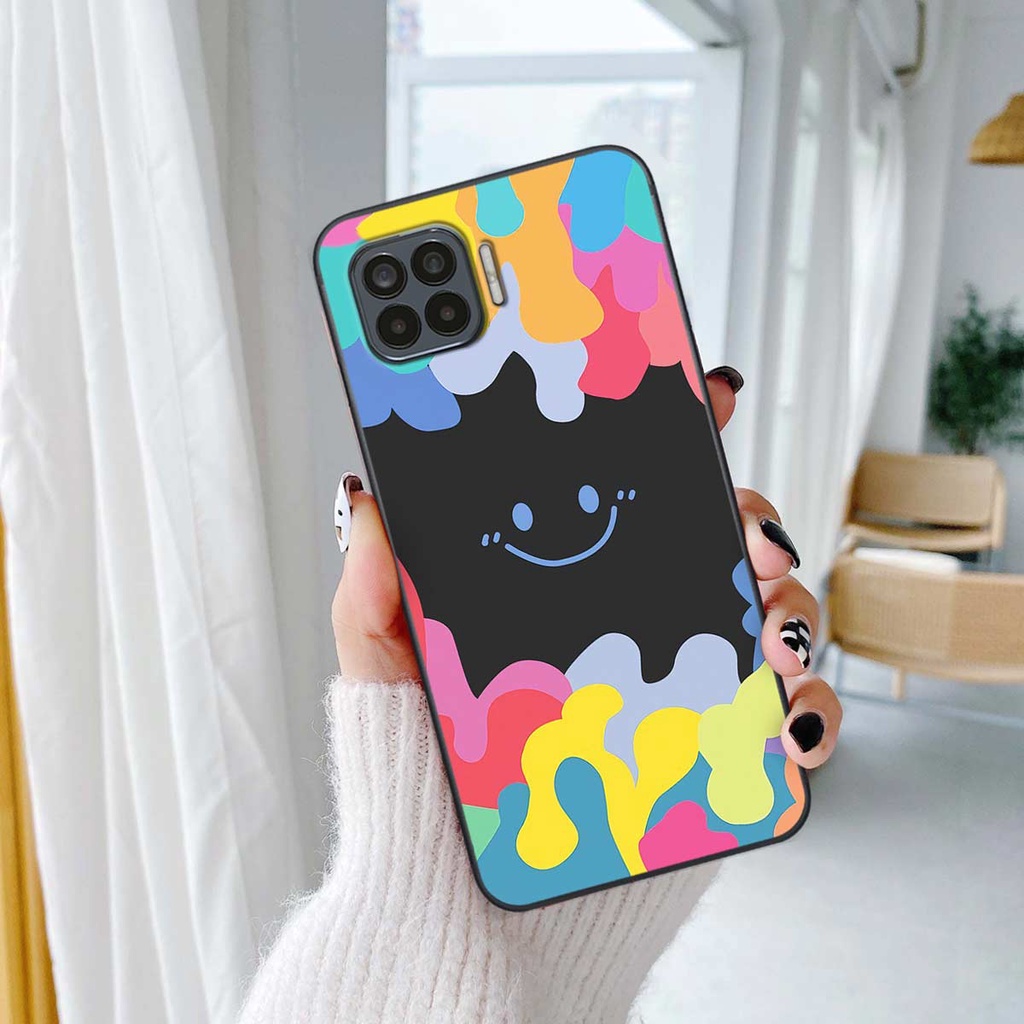 Ốp lưng Oppo A73 / A93 hình gấu bearbrick, smile thời trang, ốp lưng rẻ bền đẹp