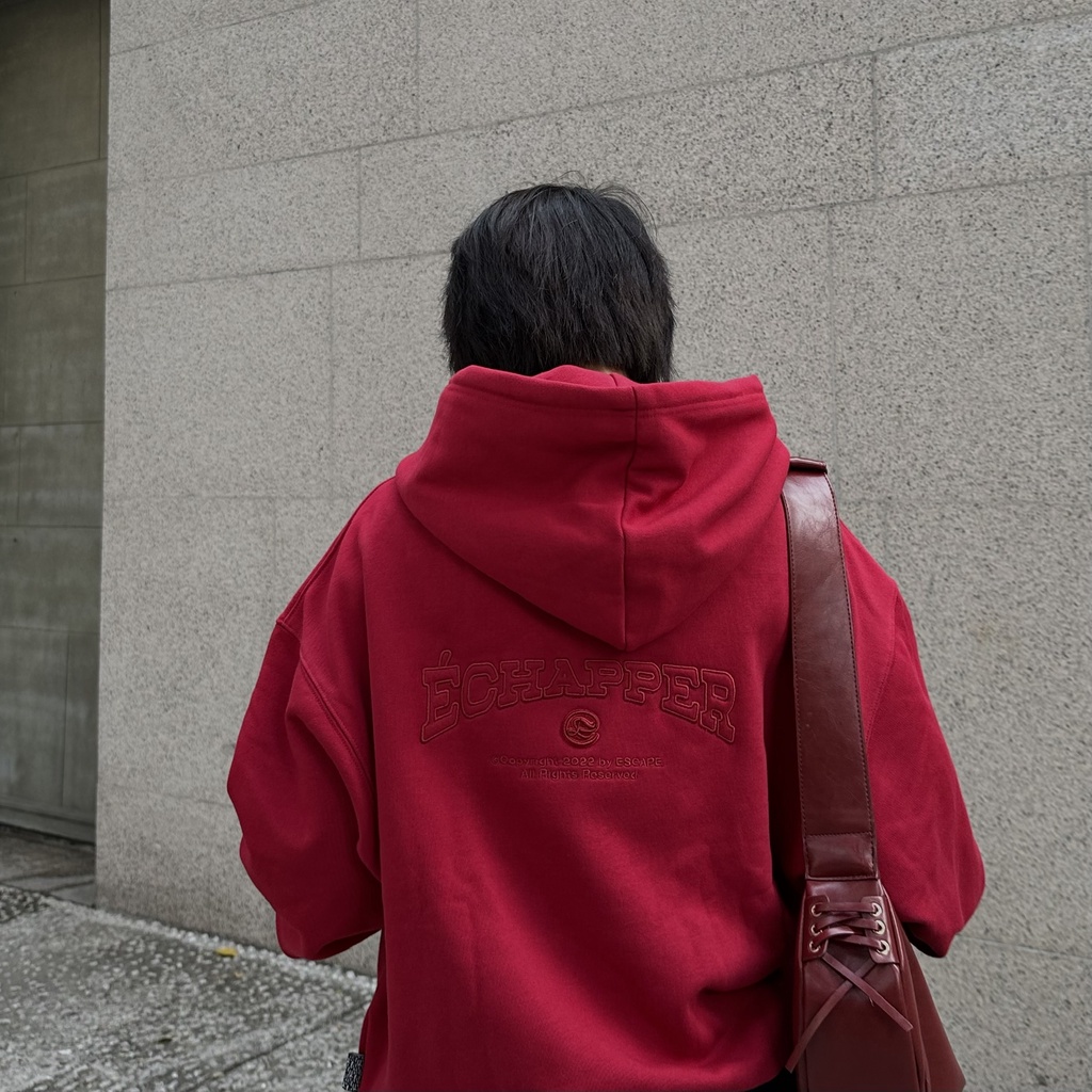 Áo  Échapper Hoodie_Brown/ Off White/ Red