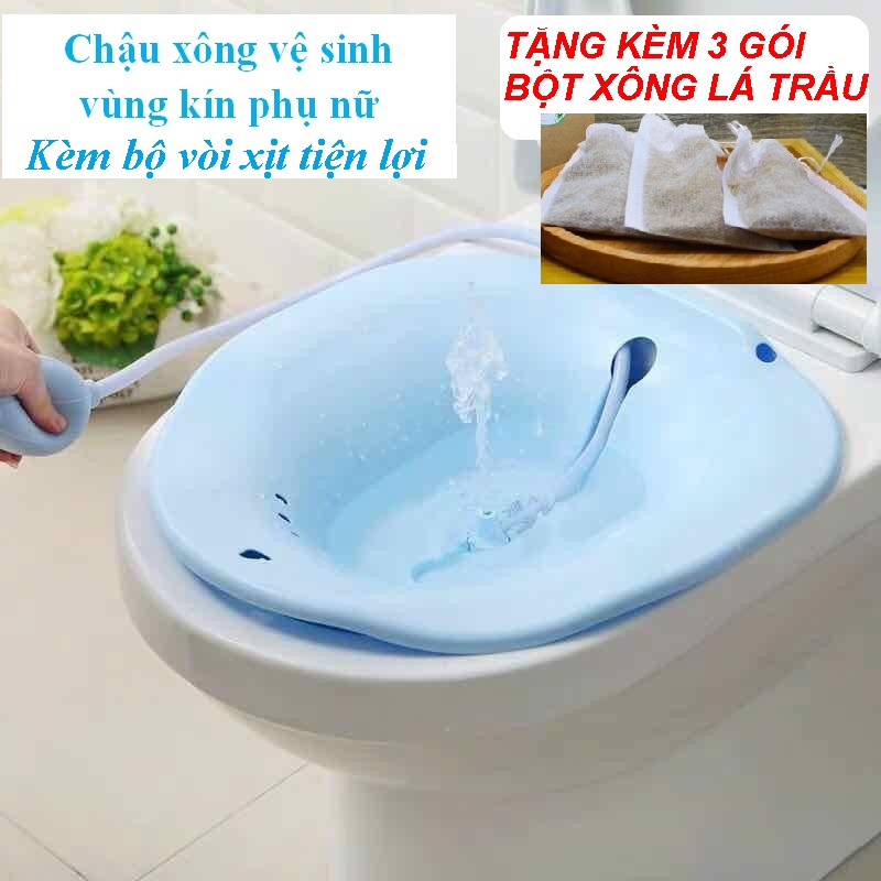 Chậu xông vùng kín PUKASILK,chậu xông vệ sinh phụ nữ sau sinh,chậu xông thảo dược tự nhiên