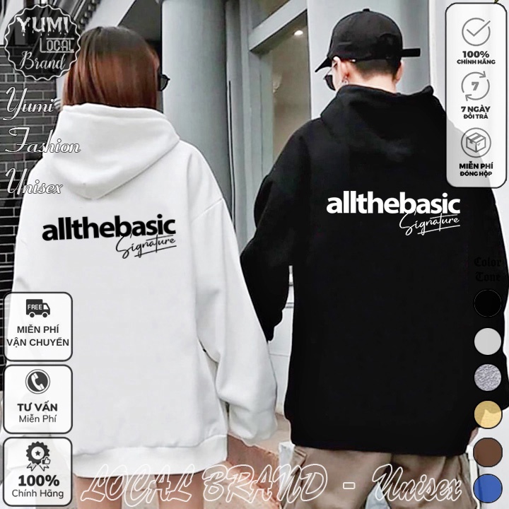 Áo Hoodie AllTheBasic Local Brand Unisex nỉ bông cao cấp dày - Áo Khoác Nỉ Form Rộng