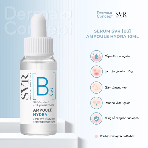 Serum SVR  Ampoule Hydra phục hồi, tái tạo và trẻ hoá da 10ml