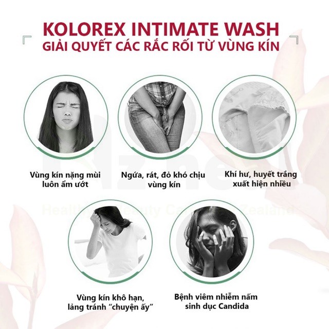 Bộ đôi diệt nấm candida: Gel rửa Kolorex Vaginal Care Wash và Men Vi Sinh Advanced Probiotics