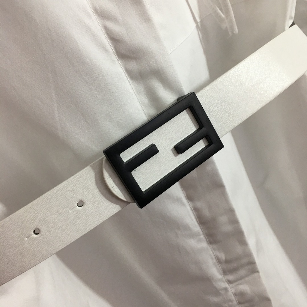 Váy sơ mi ngắn tay thắt eo nữ Fendi FD thiết kế thanh lịch