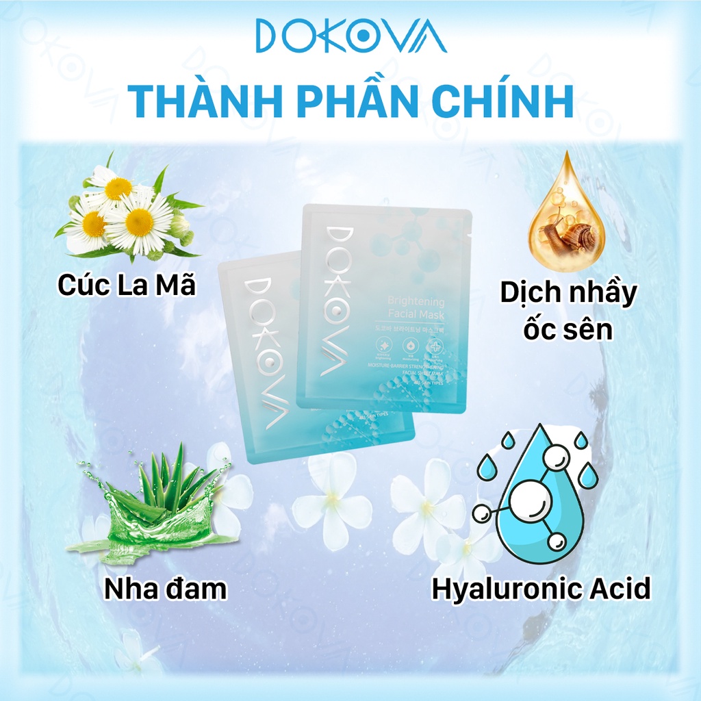 Mặt Nạ Trắng Da Chống Lão Hóa DOKOVA TREATMENT BRIGHTENING Công Nghệ Hàn Quốc Gói 20ml - Hàng Chính Hãng
