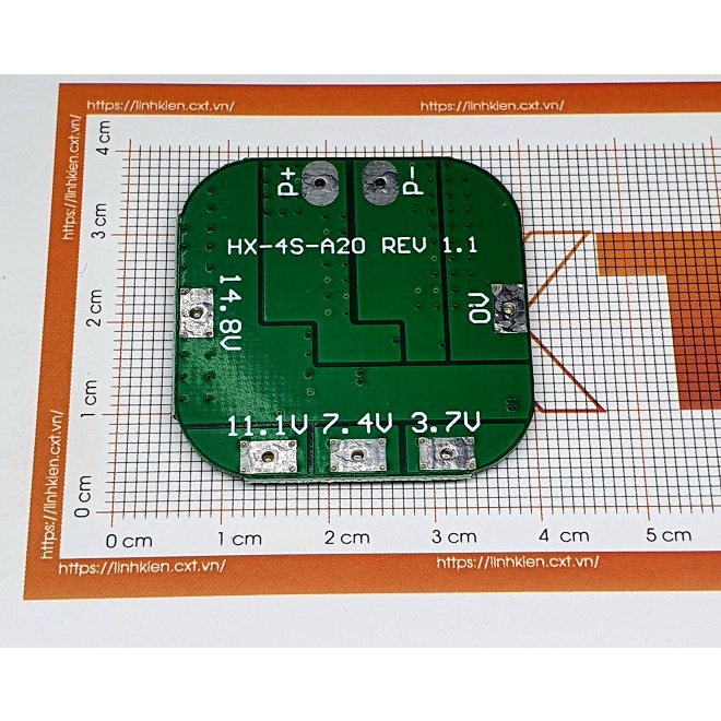 HX-4S-A20 Mạch sạc bảo vệ Pin Lithium 18650 14.8V 4 Cell 20A