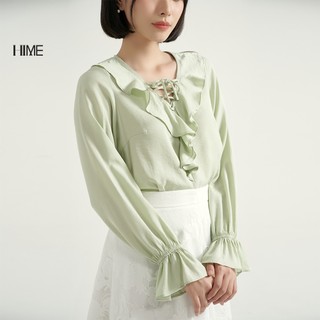 Áo cổ bèo đan dây HIME H065