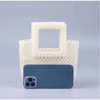 Túi xách đáy vuông sang trọng etsy010/túi hạt ngọc trai giả