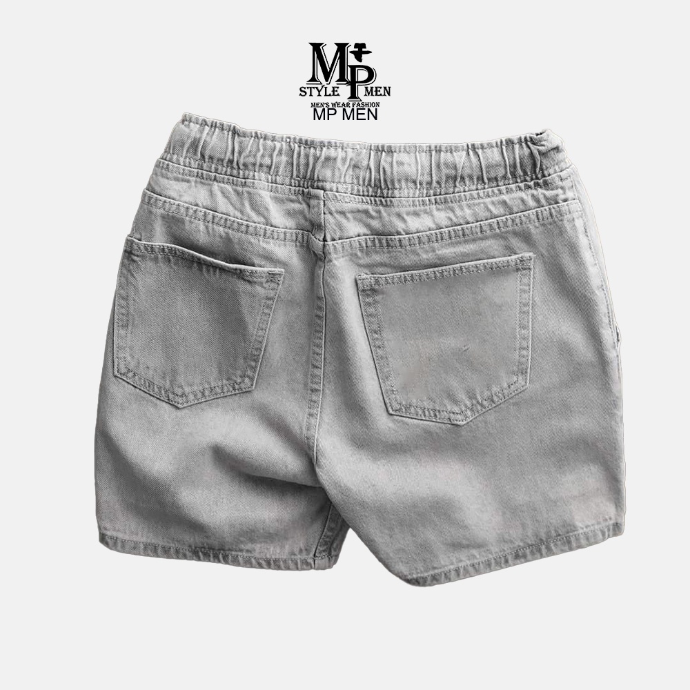 FREESHIP-Quần short Jean trên gối chất vải Denim co giản thoải mái đứng form MP MEN 002