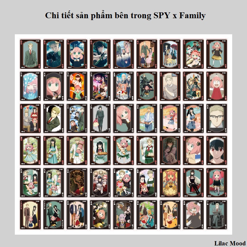 Bộ Bài Tây Spy x Family : Gia Đình Điệp Viên | Bộ Bài Tây 54 Lá / có hình/video thật