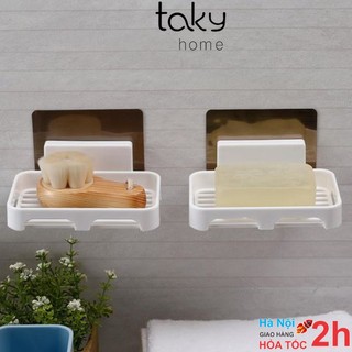 Kệ Dán Tường Để Xà Bông Tắm, Khay Nhựa Dính Tường Để Xà Bông Luôn Khô Ráo, Sạch Sẽ, Kệ Nhựa Dính Tường , Taky Home 4040