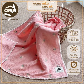 Chăn xô thêu viền sò size 115x125cm không kèm gối cao cấp chính hãng OME ''Chăn xô đa năng cho bé''