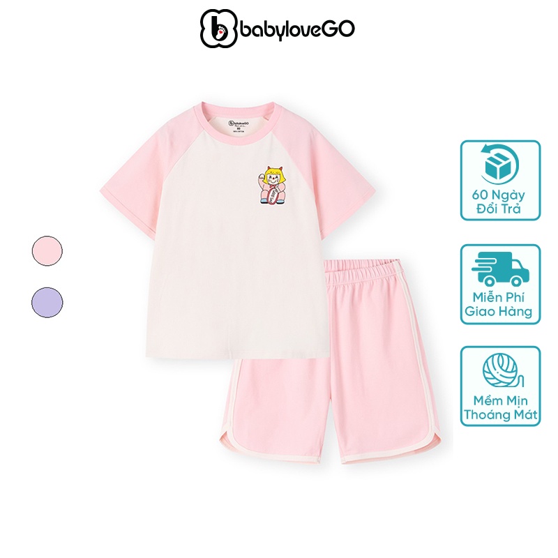 Bộ đồ quần áo thun ngắn tay mùa hè cho bé BTN001 chất cotton thoáng mát BabyloveGO