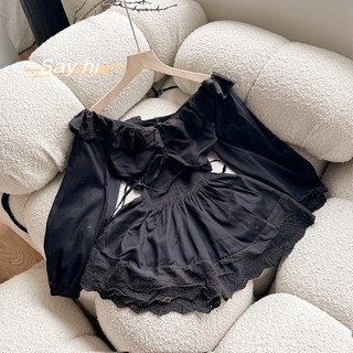 SET ÁO TRỄ VAI BÈO CHÂN VÁY (3 MÀU)