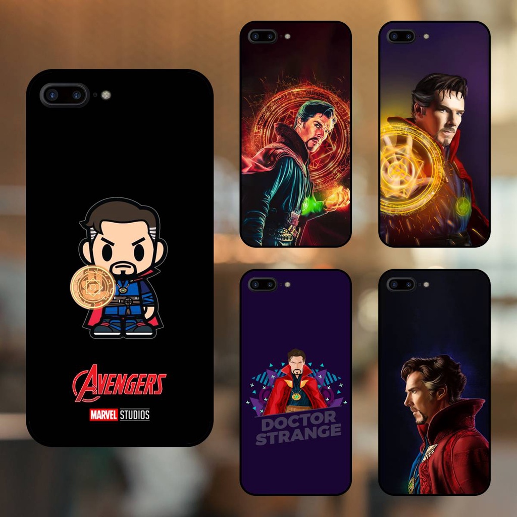 Ốp lưng điện thoại iPhone 7 Plus, 8 Plus viền đen Doctor Strange Marvel Avengers