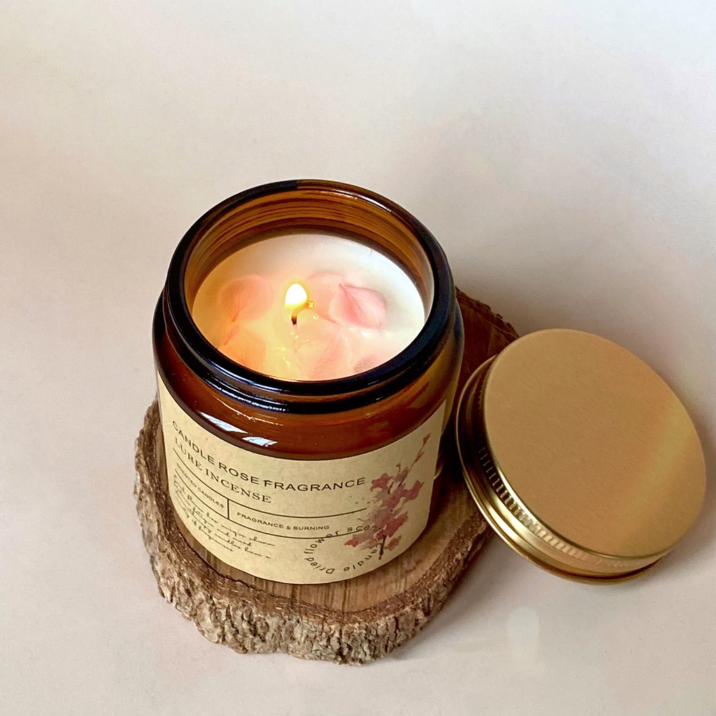 Set quà nến thơm Kilig Chill kèm hoa thật dành tặng nam nữ 6 hương tự nhiên an toàn cho sức khoẻ - KS02