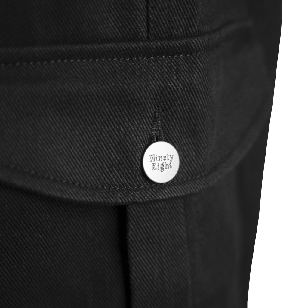 WIDE LEG CARGO PANT BLACK - Quần túi hộp Ninety Eight