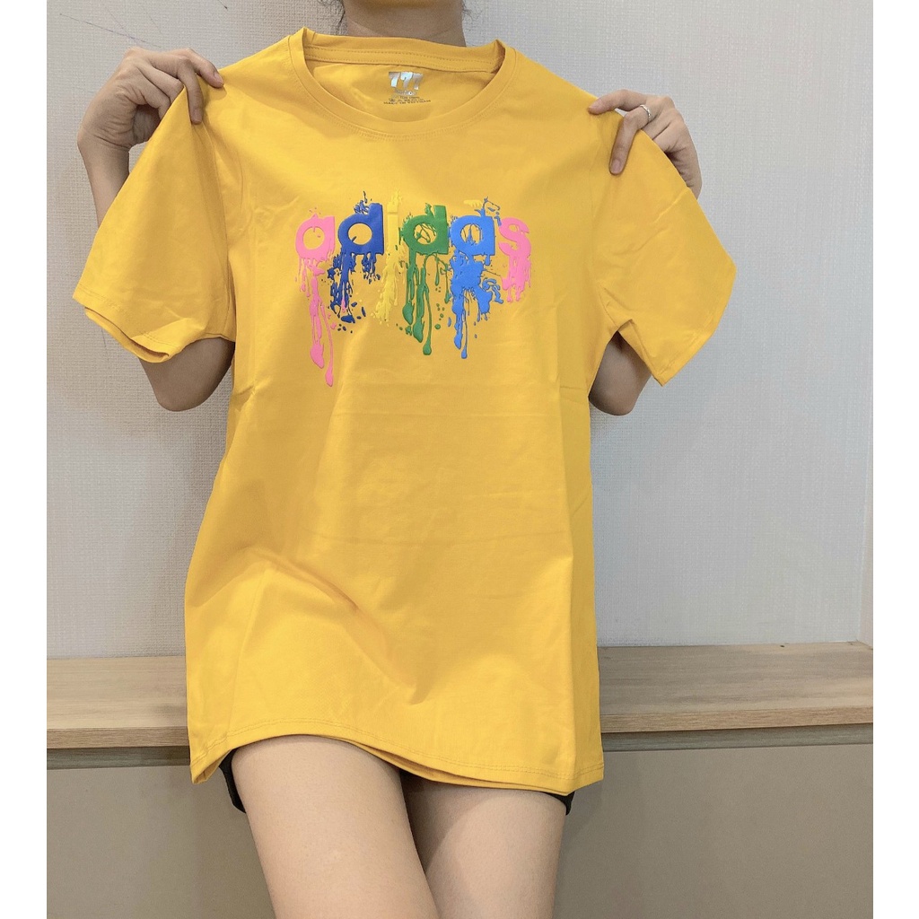 Áo thun nữ, chất thun thái, áo cotton form vừa, mẫu A16: Màu vàng