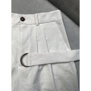 quần short nữ linen lưng cao