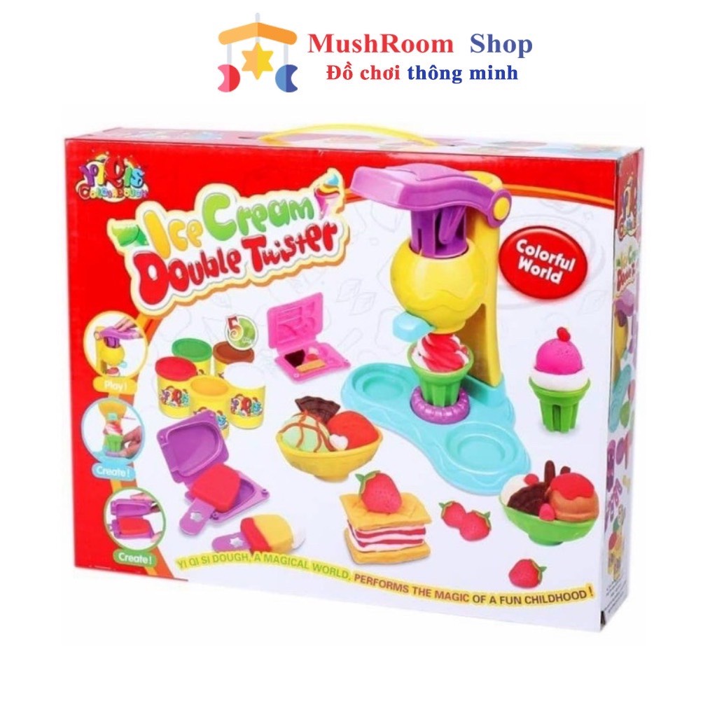 Đồ chơi đất nặn làm kem MUSHROOM cho bé