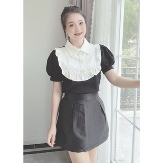 Áo sơ mi tiểu thư cổ bèo