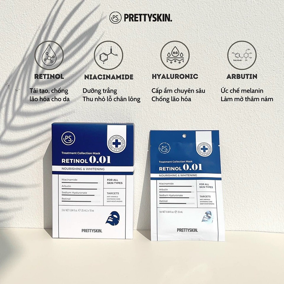 Mặt nạ giấy Pretty Skin Treatment Collection Mask hộp 10 miếng