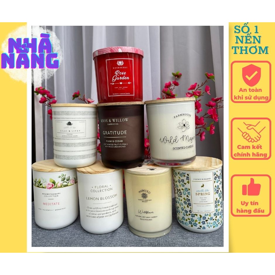 NẾN THƠM XUẤT KHẨU MÙI THƠM TỰ NHIÊN, QUÀ TẶNG DECOR NHÀ CỬA THƠM HOA QUẢ VANI MẪU ĐƠN ROSE