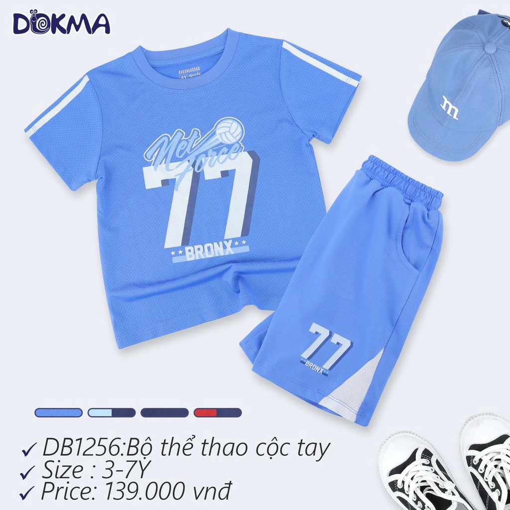 DB1247 - DB1256 Bộ thể thao bóng đá cộc tay bé trai Dokma