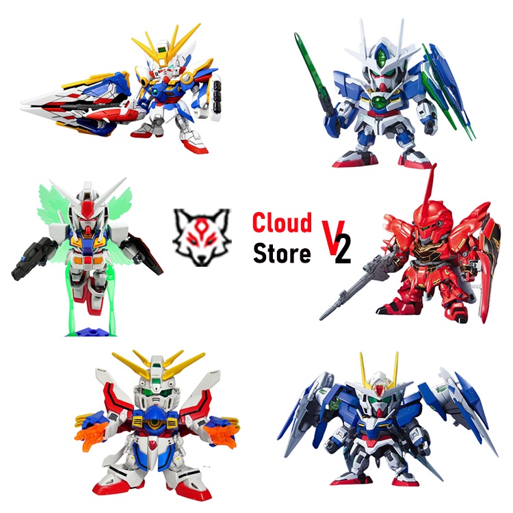 Mô Hình Gundam SD 00Q Warrior, 00 Raiser, Wing Angel, Zero Warrior, Deitg Warrior CLOUDSTOREV2