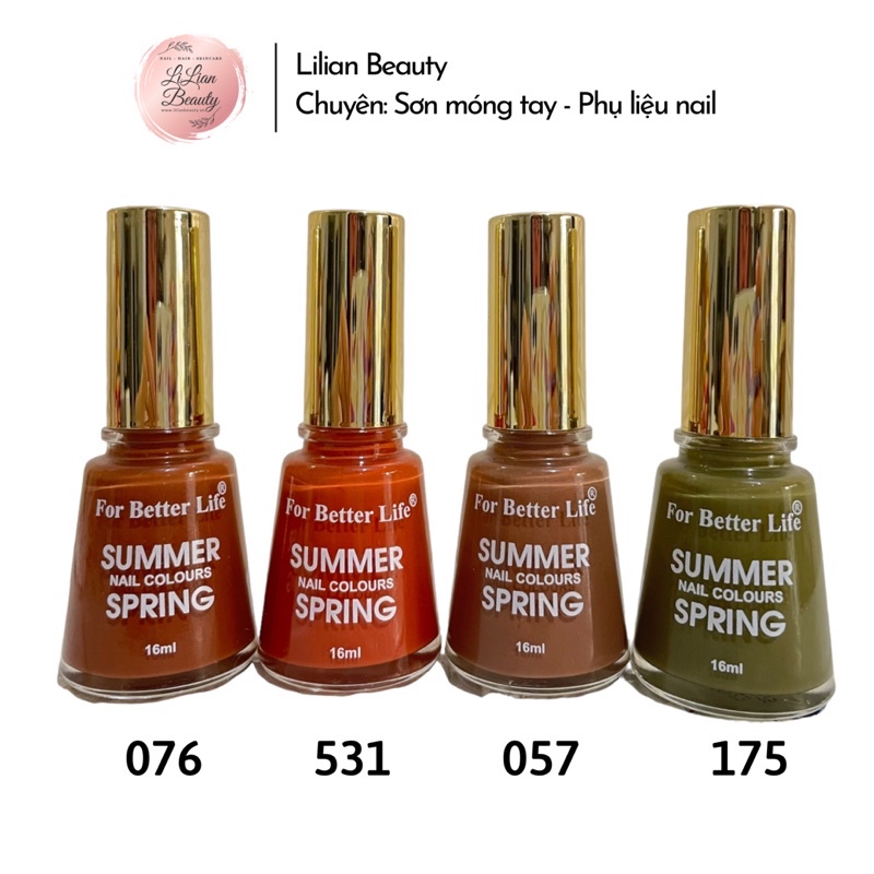 Combo 4 chai sơn móng tay gel lạnh Summer màu đẹp, dễ sử dụng, dung tích 16ml