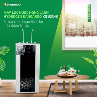  Máy lọc nước Hydrogen Kangaroo RO 10 lõi 2 vòi 3 chức năng vỏ tủ VTU màu đen KG100HK