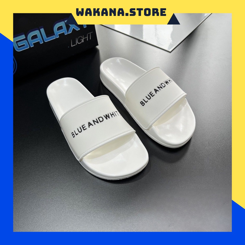 Dép nam quai ngang Blue and White hottrend 2023